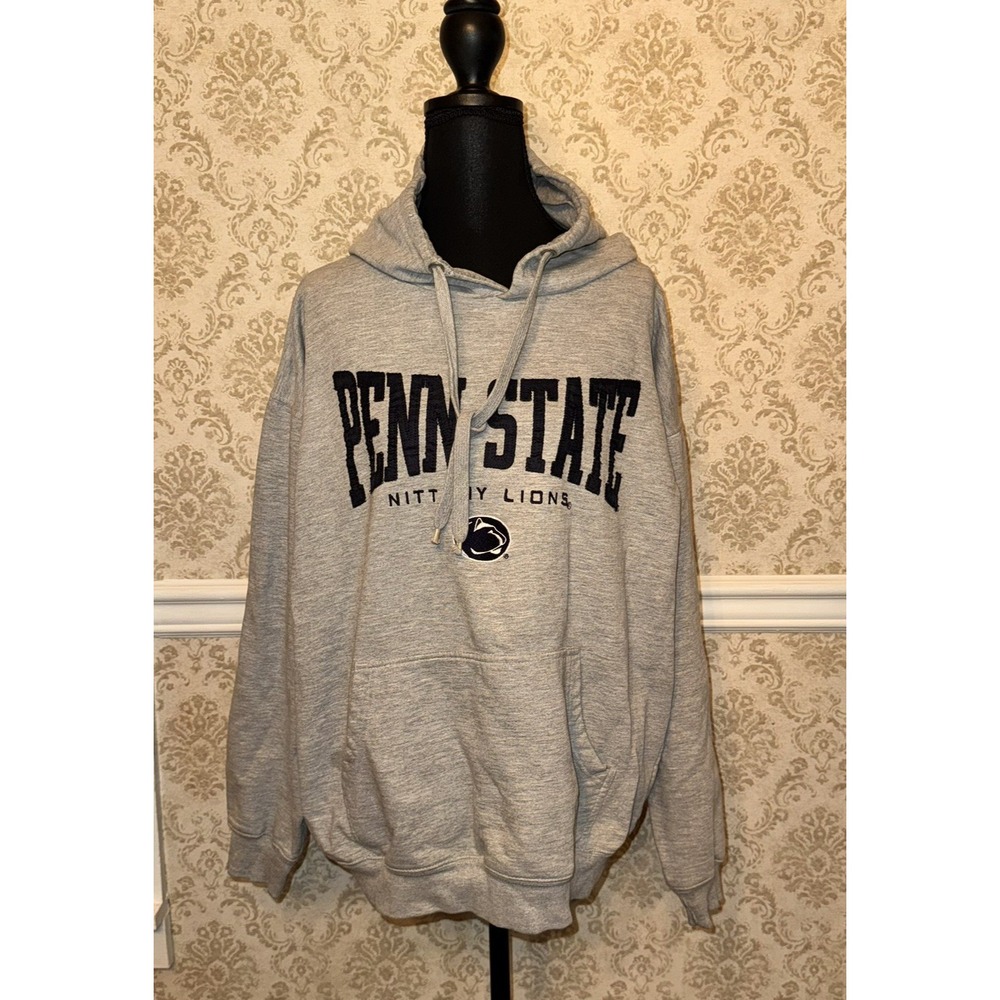 Vintage Penn State Nittany Lions Hoodie Womens Old Varsity Brand Gray Embroidery